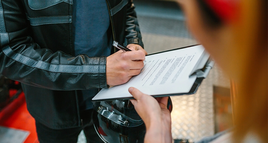 inform your insurers motorbike accident